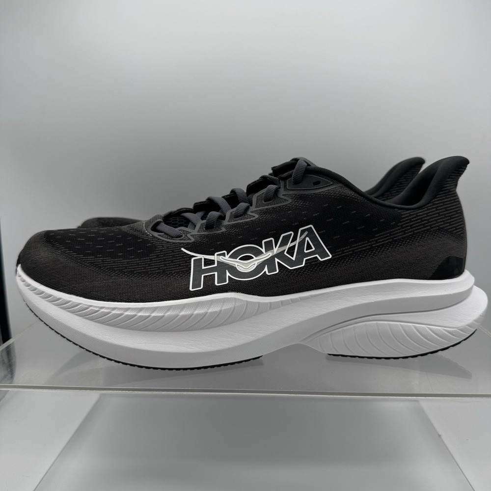 Brand New Hoka One One Mach 6 Running Shoes Black 1147810 BWHT Women's Size 11